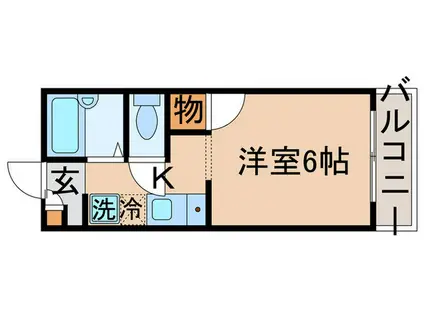 メゾン金町(1K/2階)の間取り写真