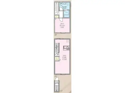 ノーザンロード東武練馬II(1LDK/2階)の間取り写真
