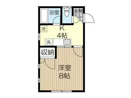 エクセルコート(1K/2階)の間取り写真