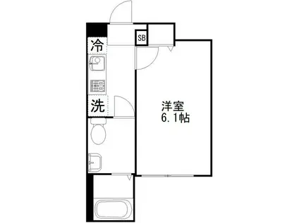 THE OPAL(1K/1階)の間取り写真