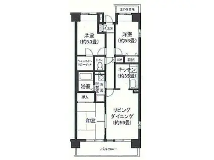 セラビーヌーベル(3LDK/4階)の間取り写真