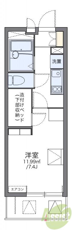 レオパレス 華(1K/2階)の間取り写真