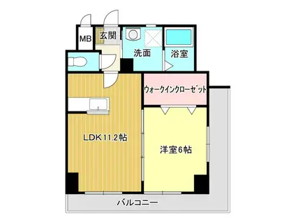 コンフォート常盤(1LDK/2階)の間取り写真