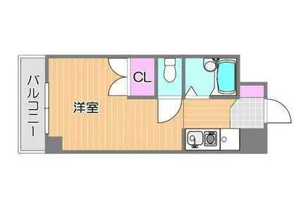 サーパス大供(1K/4階)の間取り写真