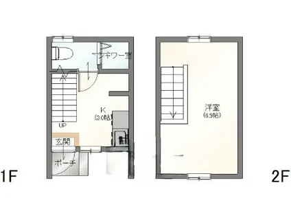 コル・クラージュII C棟(1K/1階)の間取り写真