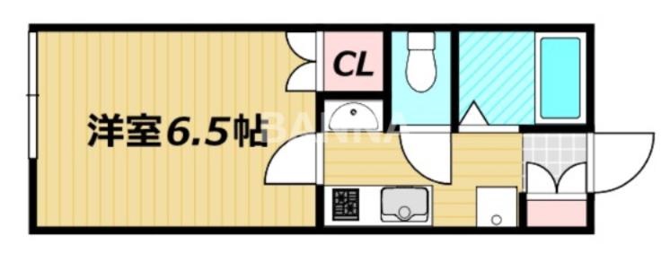 コーポ東山(1K/2階)の間取り写真
