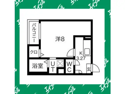 JACK FUNAIRII(1K/2階)の間取り写真