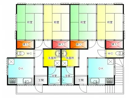 福寿荘(2DK/1階)の間取り写真