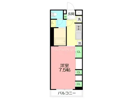 リブリ・FEEL-M湘南VII(1K/2階)の間取り写真