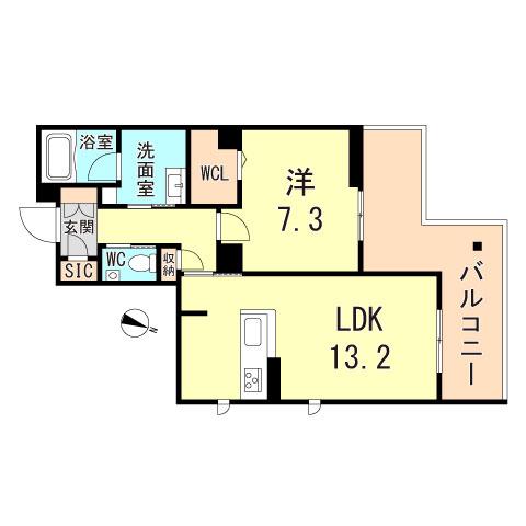 ベル エ ロンプラージュ(1LDK/3階)の間取り写真