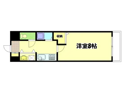 スタシオン南(1K/5階)の間取り写真