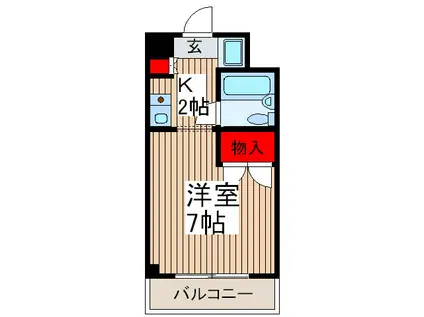 グレース蔵前(1K/2階)の間取り写真