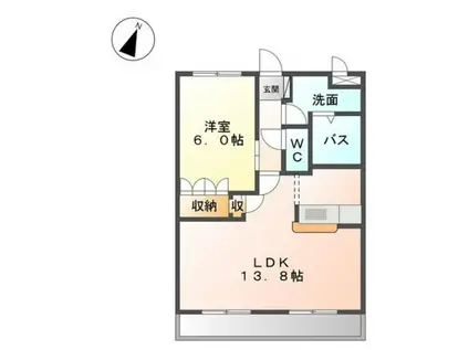 TANTO RADICE(1LDK/2階)の間取り写真