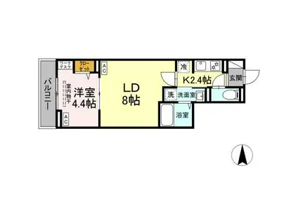 セレスティア西新井(2LDK/2階)の間取り写真