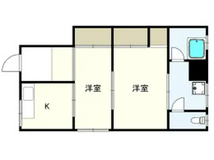 ワイズアパートメント和泉I(3DK/1階)の間取り写真