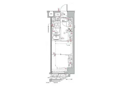 クレイシアIDZ祐天寺(2K/9階)の間取り写真