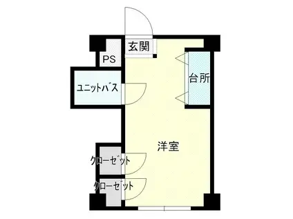 メゾン・シェール(ワンルーム/2階)の間取り写真