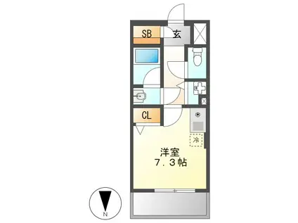 ベレーサ築地口ステーションタワ(ワンルーム/5階)の間取り写真