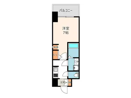 S-RESIDENCE難波大国町TRES(1K/4階)の間取り写真