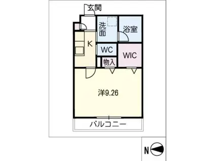 ラミュー祥縁(1K/2階)の間取り写真