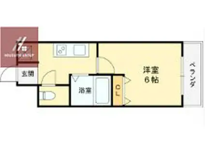 SEPTILE佐堂(1K/1階)の間取り写真