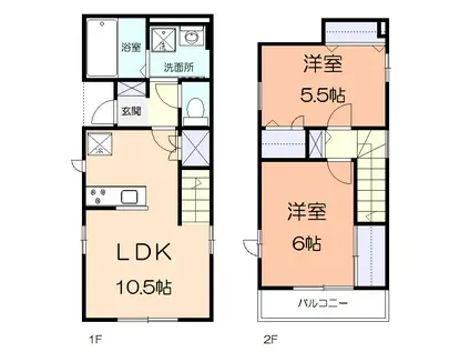 SAULE MAISON(2LDK/1階)の間取り写真