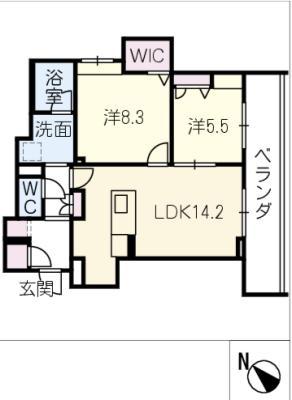 カーサ・レジデンス(2LDK/3階)の間取り写真