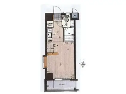 エンクレスト舞鶴(ワンルーム/11階)の間取り写真