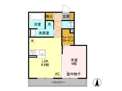 Y.シャトル(1LDK/2階)の間取り写真