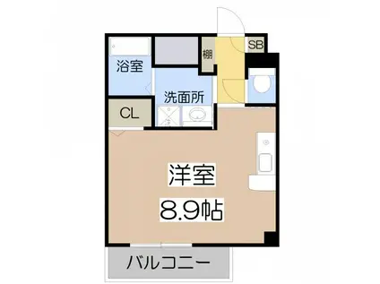 ラシーヌ天王寺(1K/5階)の間取り写真