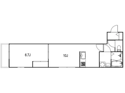 GRAN千歳台A棟(1LDK/2階)の間取り写真