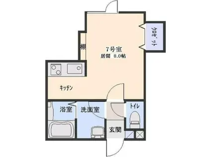 RT III(1K/3階)の間取り写真