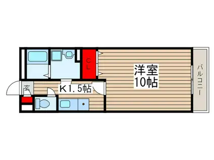 アムールMIYAMA(1K/1階)の間取り写真