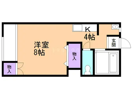 MARINE HARBOR 青森(1K/1階)の間取り写真