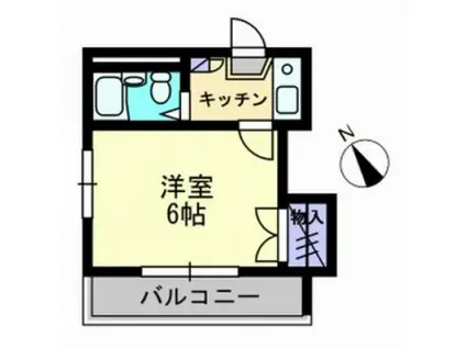 メゾングリーン(1K/1階)の間取り写真