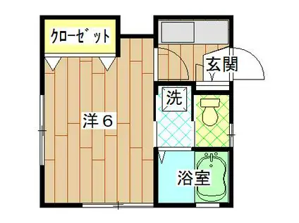 サンハイム(1K/1階)の間取り写真