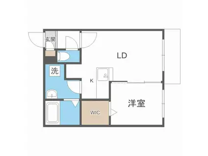 GIULIA197 ジュリア197(1LDK/4階)の間取り写真