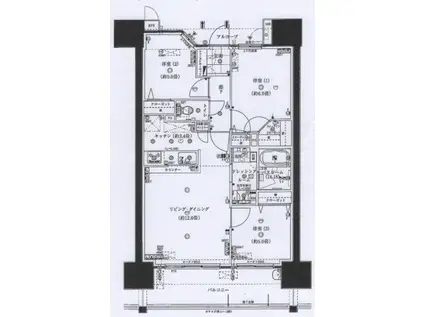 サーパス東石井レジデンス(3LDK/10階)の間取り写真