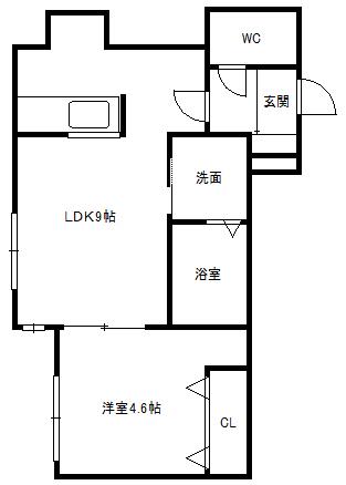 DIO GRACIA医大前(1LDK/2階)の間取り写真