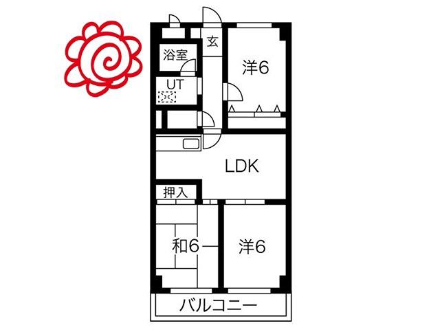 ロイヤルハイツ鶴見(3LDK/3階)の間取り写真