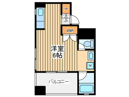 モカコート(ワンルーム/3階)の間取り写真