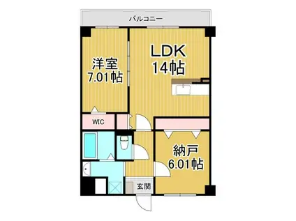 GROOVE上甲子園(1SLDK/5階)の間取り写真