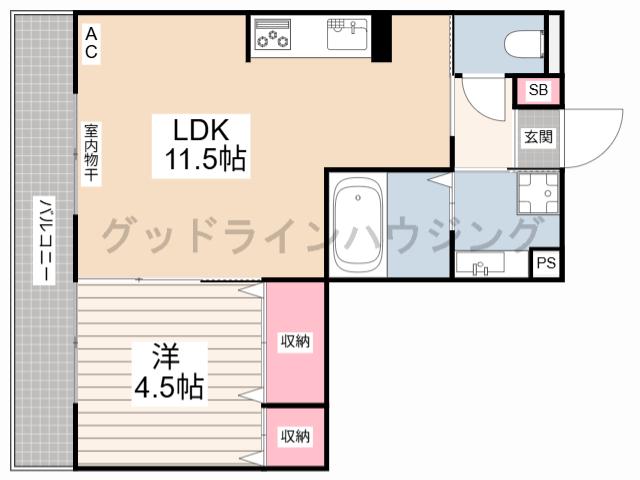 ベルフォーレII(1LDK/3階)の間取り写真