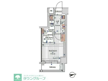 プレール・ドゥーク川崎II(1K/2階)の間取り写真