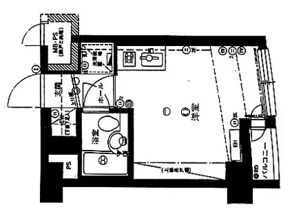 クリオ円山公園壱番館(ワンルーム/9階)の間取り写真