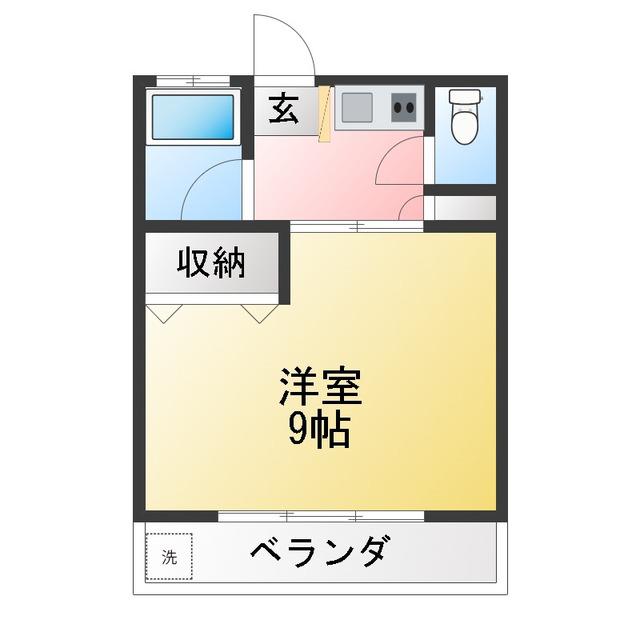 コーポヤジマ3号棟(2K/3階)の間取り写真