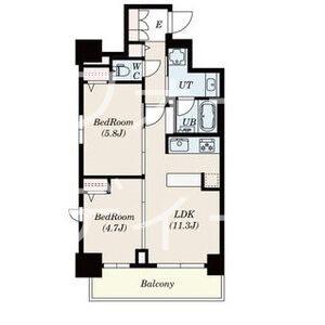 S-RESIDENCE葵II(2LDK/15階)の間取り写真