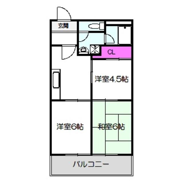 ホワイトシャンボール(3DK/3階)の間取り写真