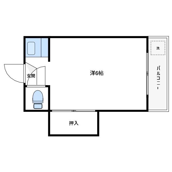 ソリューション門前仲町(ワンルーム/3階)の間取り写真