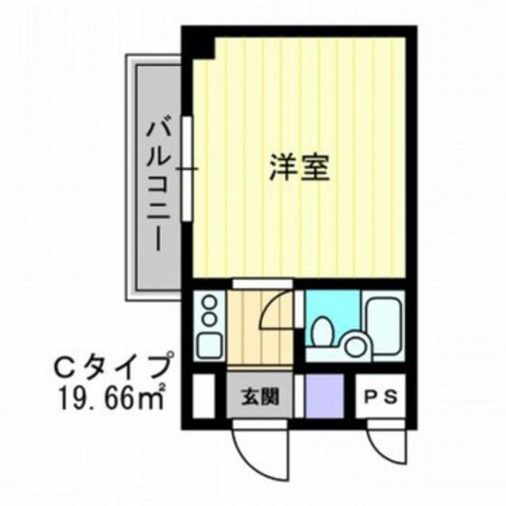 アルファ富田町(1K/5階)の間取り写真